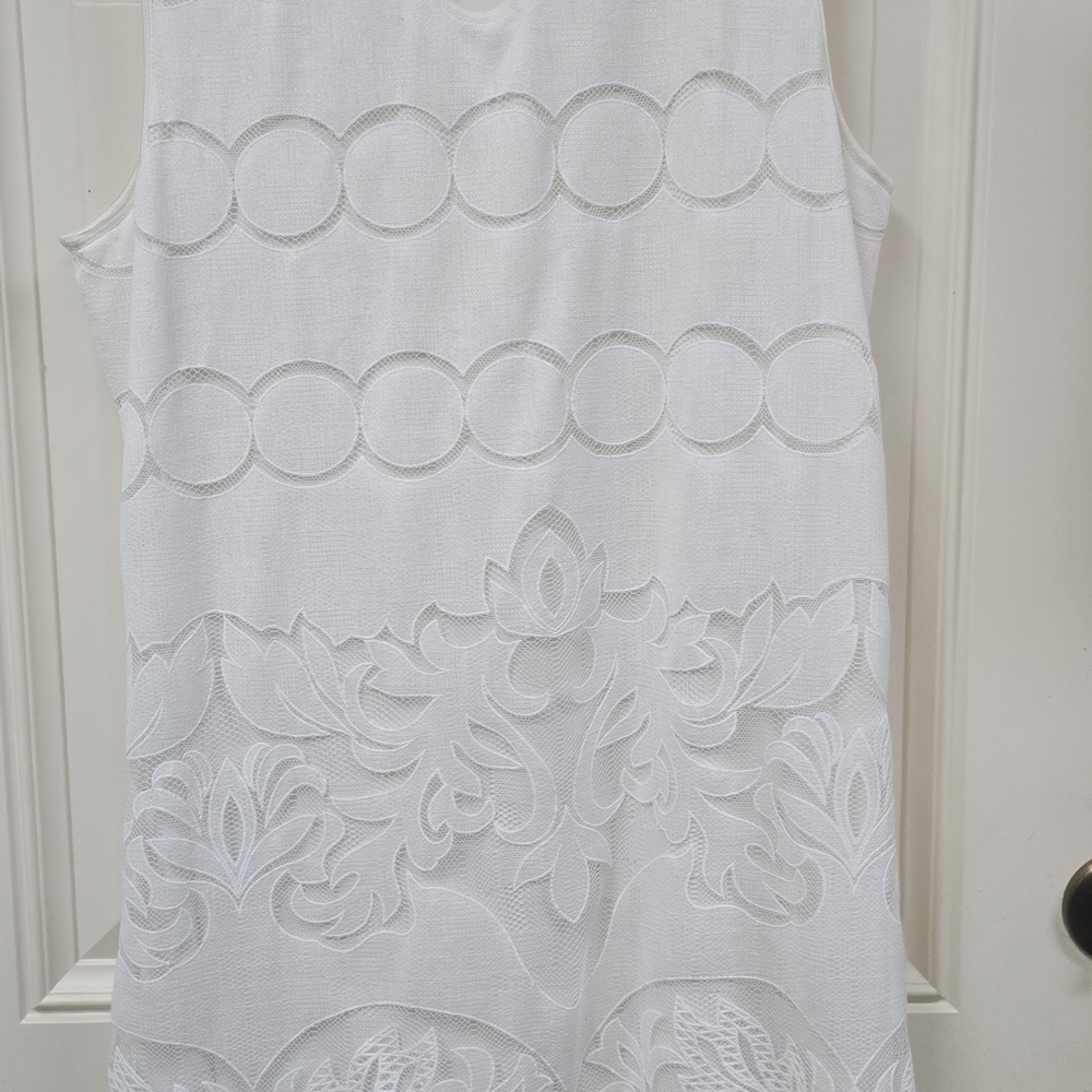 Max Studio White Embellished Sheath Mini Dress